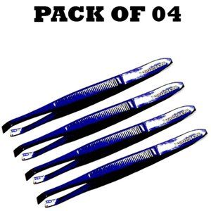 Forgica Professional Stainless Steel Paper Coated Tweezers Pack of 04